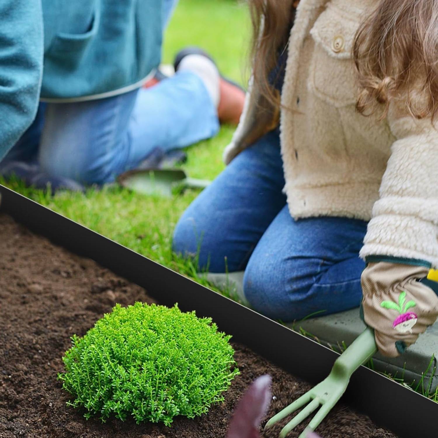 Professional garden edging installation